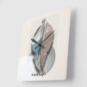 objet_8_紅葉_1 スクエア壁時計 (傾斜)