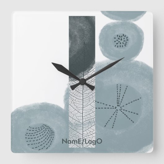 objet_9_紅葉_2 スクエア壁時計 (正面)