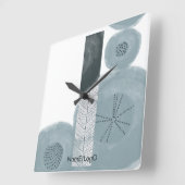 objet_9_紅葉_2 スクエア壁時計 (傾斜)