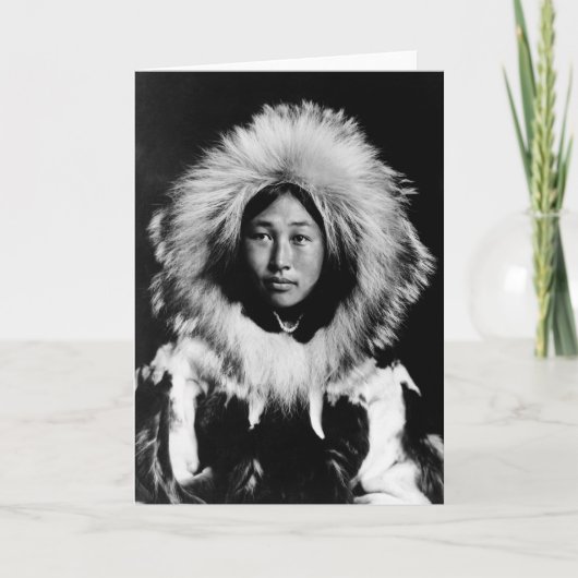 Oblekaのエスキモーの女性1907年 カード (正面)