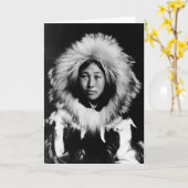 Oblekaのエスキモーの女性1907年 カード (黄色い花)