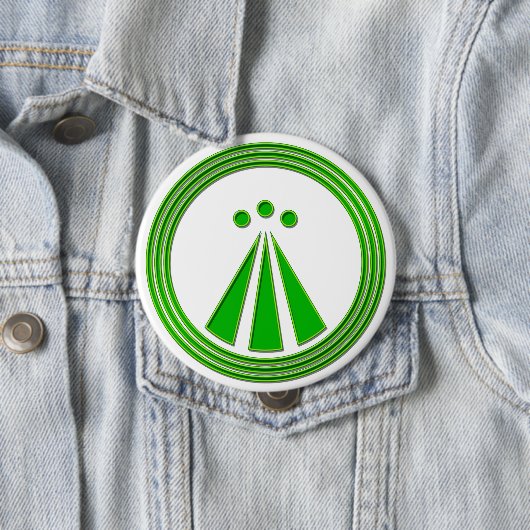 OBODの記号のネオンの緑 缶バッジ (インサイチュ)