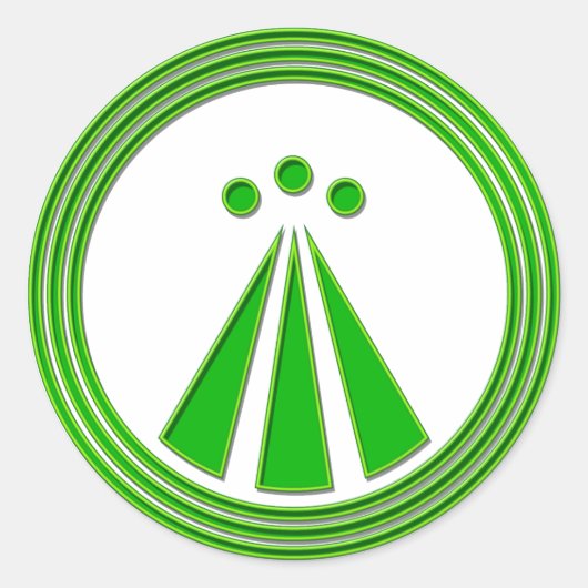 OBODシンボルネオングリーン ラウンドシール (正面)