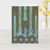 Oboeおよび水玉模様 カード (黄色い花)