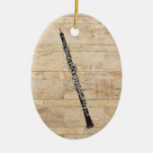 Oboeの楕円形のオーナメントのペンダント セラミックオーナメント (正面)