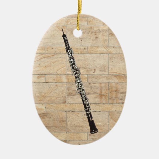 Oboeの楕円形のオーナメントのペンダント セラミックオーナメント (正面)