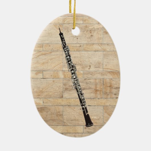 Oboeの楕円形のオーナメントのペンダント セラミックオーナメント (裏面)