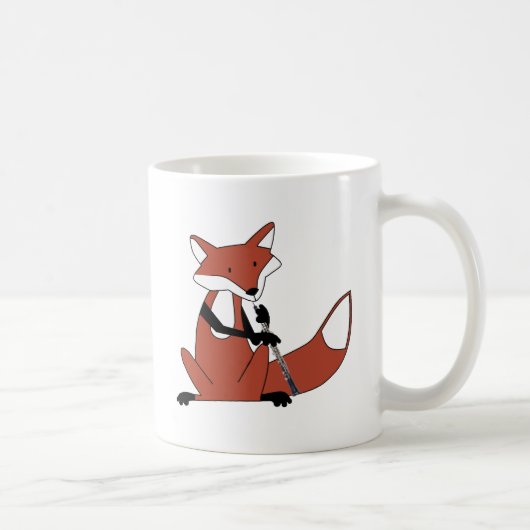 Oboeを遊んでいるキツネ コーヒーマグカップ (右)