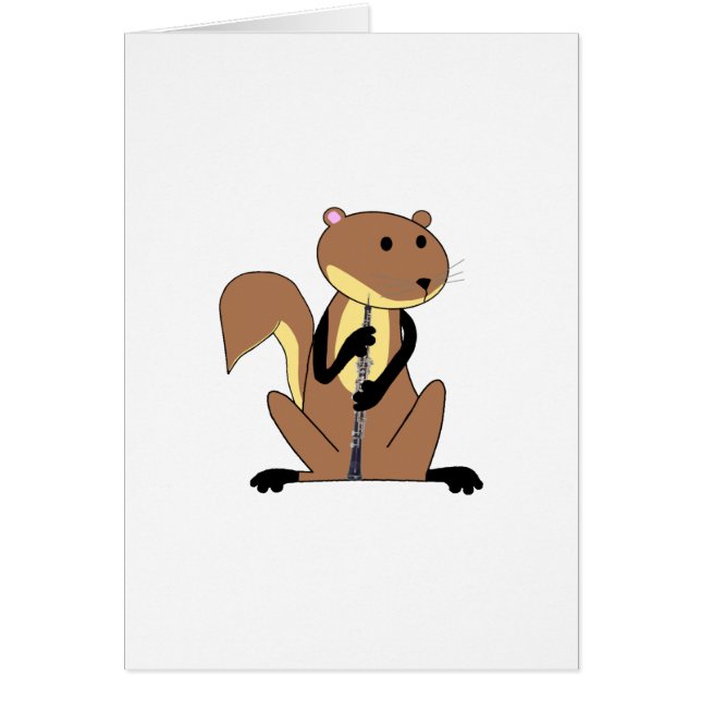 Oboeを遊んでいるリス (正面)