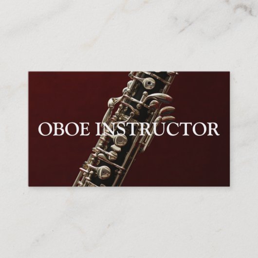OBOEインストラクター音楽ミュージシャン先生 名刺 (正面)