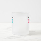 Oboeカラフルは私のフォーテOboistコーヒおもしろいーマグ フロストグラスマグカップ (中央)