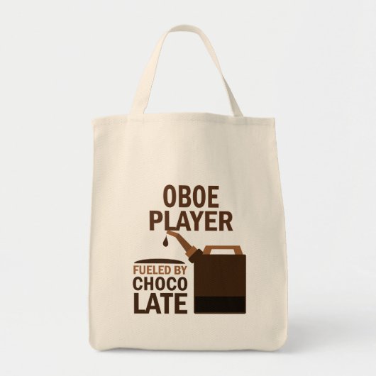 Oboeプレーヤーの(おもしろいな)チョコレート トートバッグ (正面)