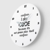 Oboe – 自遊体おもしろいDeco Music ラージ壁時計 (傾斜)