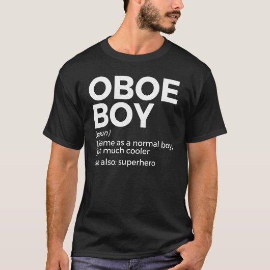 Oboe Boy定義Oboe Player 1 Tシャツ (正面)