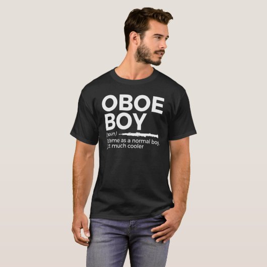 Oboe Boy Definition Oboe Player Tシャツ (正面フル)