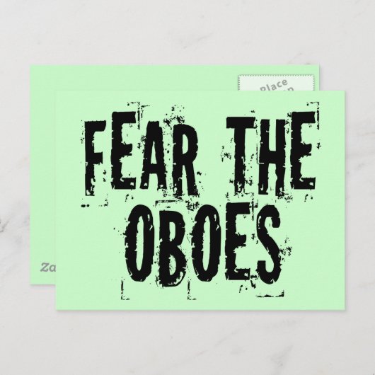 Oboesポストカードを恐れる ポストカード (正面/裏面)