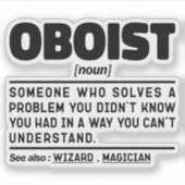 Oboist名詞定義バンドミームOboe Player シール (正面)