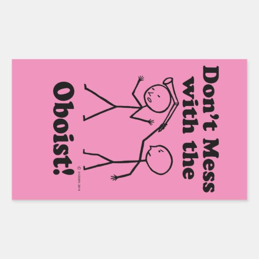 Oboist長方形のシールを台無しにしない 長方形シール (正面)