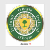 O'Boyle Shield & Celtic Cross Personalized シール (シート)