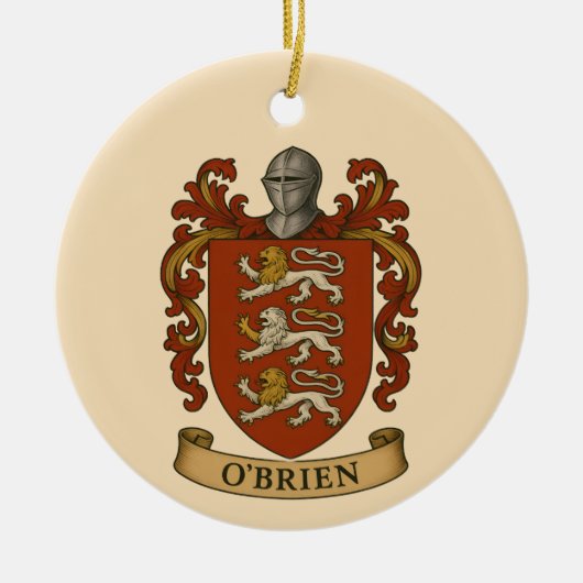 O'Brien Family Crest Magnet セラミックオーナメント (正面)