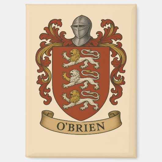 O'Brien Family Crest Magnet マグネット (正面)