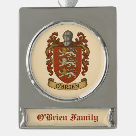 O'Brien Family Crest Silver Plated Ornament シルバープレートバナーオーナメント