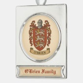 O'Brien Family Crest Silver Plated Ornament シルバープレートバナーオーナメント (左)