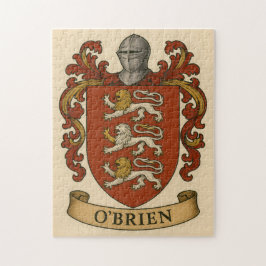 O'Brien Family Crest Silver Plated Puzzle ジグソーパズル