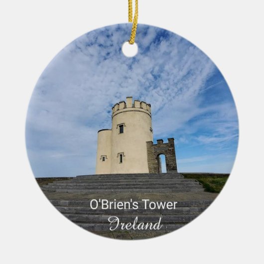 O'Brien's Tower Ireland Souvenir セラミックオーナメント (正面)