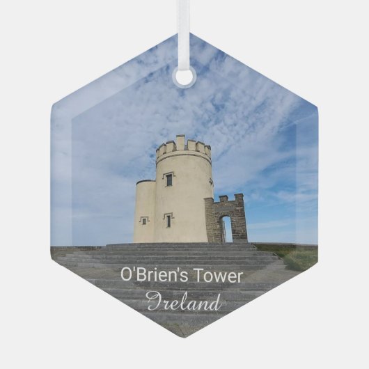 O'Brien's Tower Ireland Souvenir Ceramic Ornament ガラスオーナメント (正面)