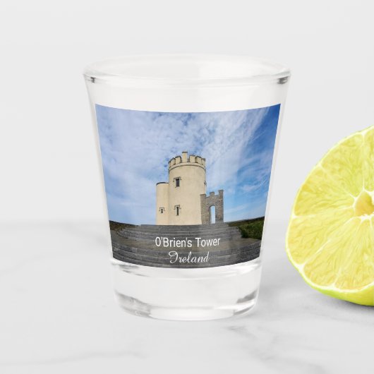 O'Brien's Tower Ireland Souvenir Shot Glass ショットグラス (正面)