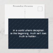 Observable Direction Deception and Truth Quote シーズンポストカード (正面/裏面)