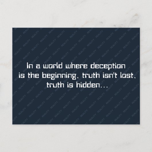 Observable Direction Deception and Truth Quote シーズンポストカード (正面)