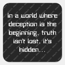 Observable Direction Deception and Truth Quote スクエアシール