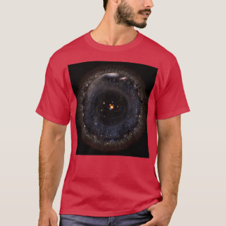 Observable Universe bigger SSystem black backgroun Tシャツ