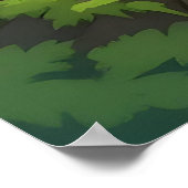 Observant Owl | Cute Cartoon Kid's Nursery Art ポスター (角)