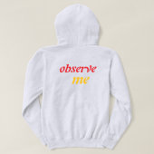 Observe Me引用文フード付きスウェットシャツ&Sweatshirt パーカ (デザイン裏面)
