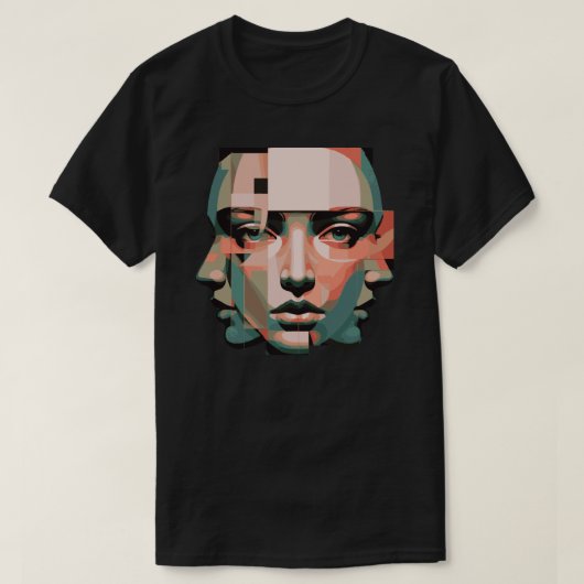 Observer Self Abstract | Layered Human Identity  Tシャツ (デザイン正面)