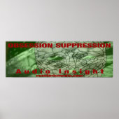 "Obsession Suppression" 36"x12" (90cm x 30cm) ポスター (正面)