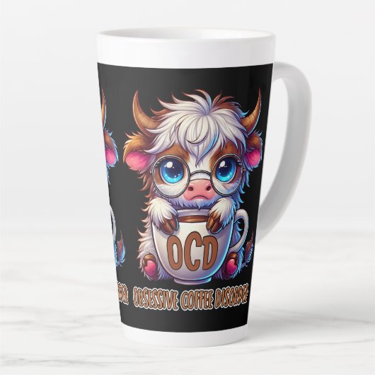 Obsessive Coffee Disorder  カフェラテマグ (右アングル)