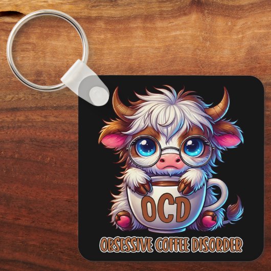 Obsessive Coffee Disorder キーホルダー (正面)