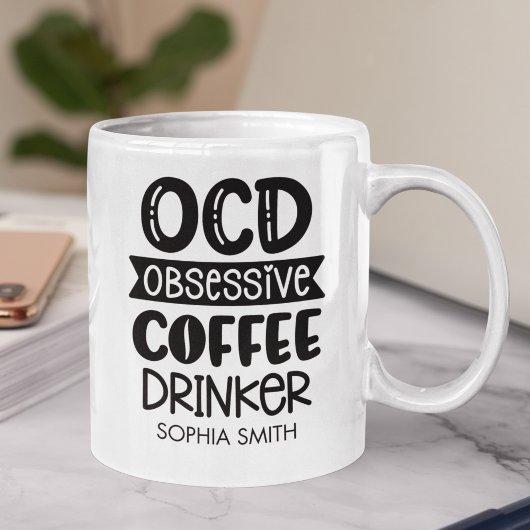 Obsessive Coffee Drinker" Sarcastic Gift  コーヒーマグカップ
