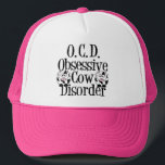 Obsessive Cow Disorder キャップ<br><div class="desc">I love cows. Cute black and white cow gift. I am OCD for funny cow presents.</div>
