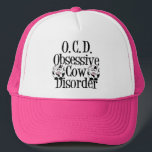Obsessive Cow Disorder キャップ<br><div class="desc">I love cows. Cute black and white cow gift. I am OCD for funny cow presents.</div>