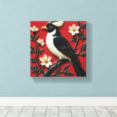 Obsidian and Ivory Perch キャンバスプリント (インサイチュ (ウッドフロア))