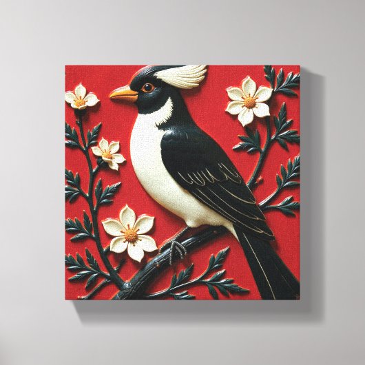 Obsidian and Ivory Perch キャンバスプリント (正面)