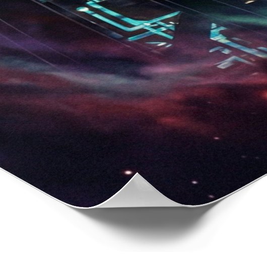 Obsidian Mechanical Nebula Art ポスター (角)