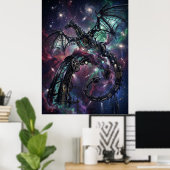 Obsidian Mechanical Nebula Art ポスター (ホームオフィス)