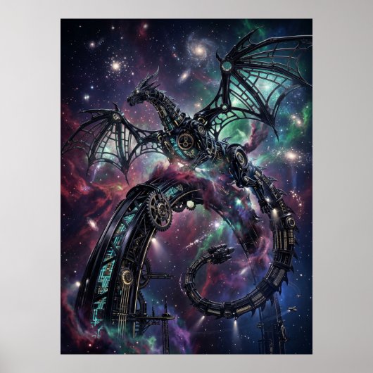 Obsidian Mechanical Nebula Art ポスター (正面)