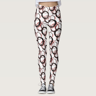 Obsidian Veil Leggings – Monochrome Circles レギンス